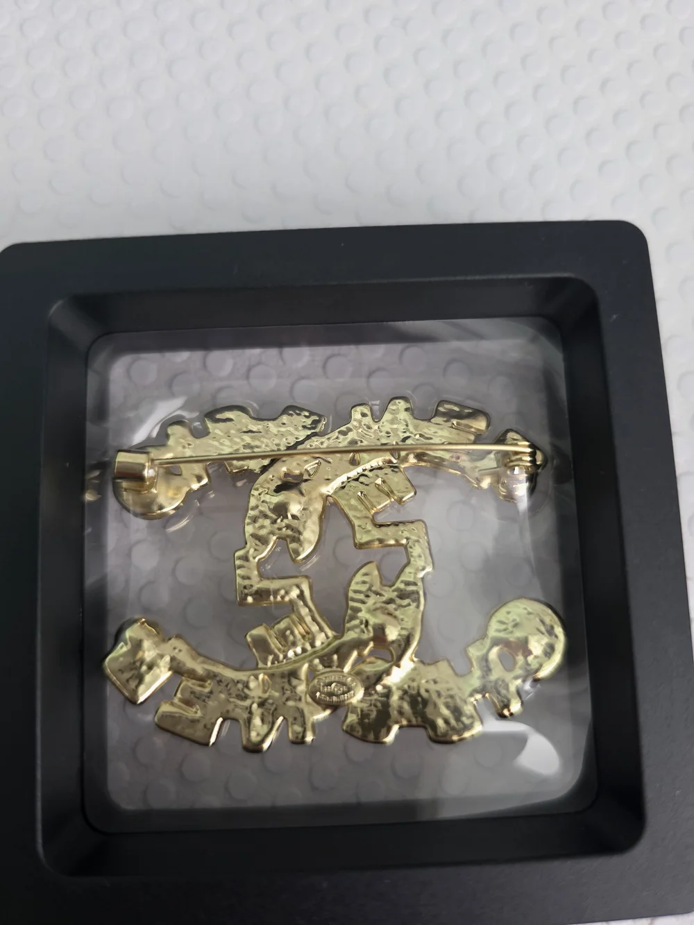 CHANEL Gold Pearl & Crystal CC Logo Brooch